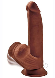 8 Inch Triple Density Cock With Swinging Balls -  Brown
