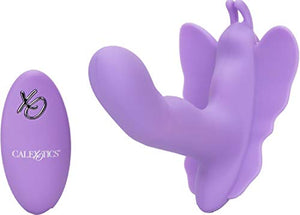 Calexotics Venus Butterfly Silicone Remote Rocking Penis - Hands Free Strap On Personal Massager Probe With Controller - Waterproof Adult Vibrator Sex Toy For Couples - Purple