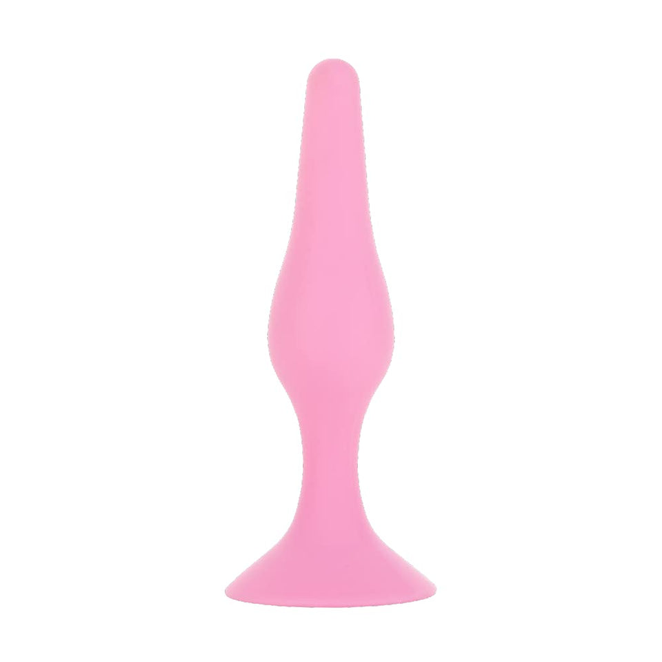 Pure Love Silicone Anal Butt Plug 4.5'', Adult Sex Toy, Classic Sex Toy, Pink