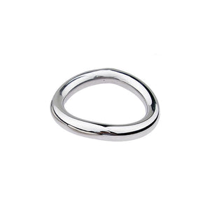 Metal Cock Ring Metal Penis Ring Testicle Ring Arc Ring Without Edges Sexual Stimulation Device Prolonged Erection Sex Toy for M
