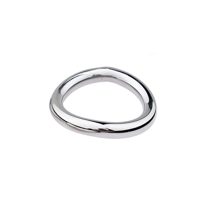 Metal Cock Ring Metal Penis Ring Testicle Ring Arc Ring Without Edges Sexual Stimulation Device Prolonged Erection Sex Toy for M
