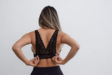 Kixies Peek-A-Boo Bralette Blk Medium