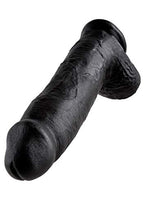 King Cock 12 Inch Cock With Balls - Black