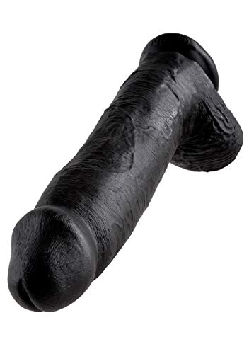 King Cock 12 Inch Cock With Balls - Black