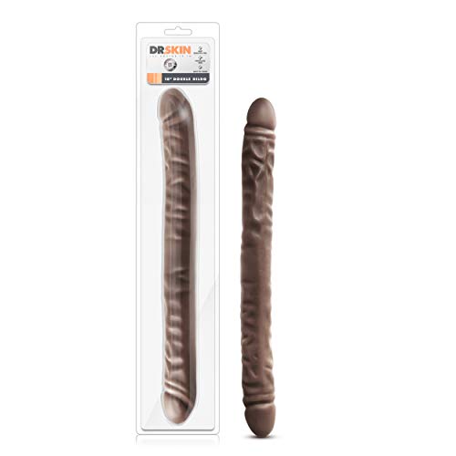 Dr. Skin - 18In Double Dildo - Chocolate