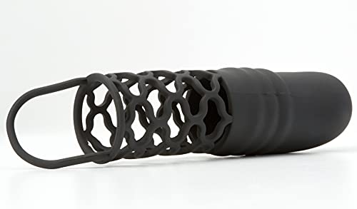 California Exotic Novelties Dr. Joel Kaplan Silicone Masturbator With Extension, Black, 2 Inch