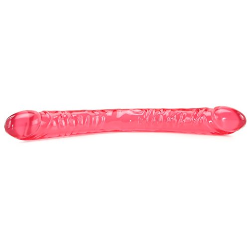 Doc Johnson Crystal Jellies - Double Dong -18 Inch - Double Sided Dildo - Pink