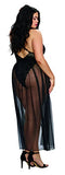 Dg Teddy & Maxi Skirt W/ G-String Blk 3X