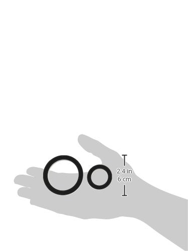 Titanmen Cock Ring Silicone Double Pk-Bk