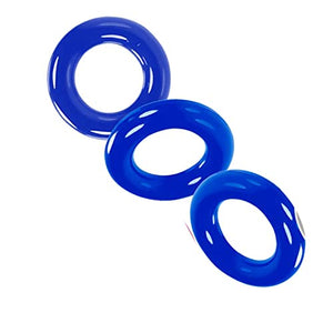 Willy Rings 3-Pack Cockrings - Police Blue