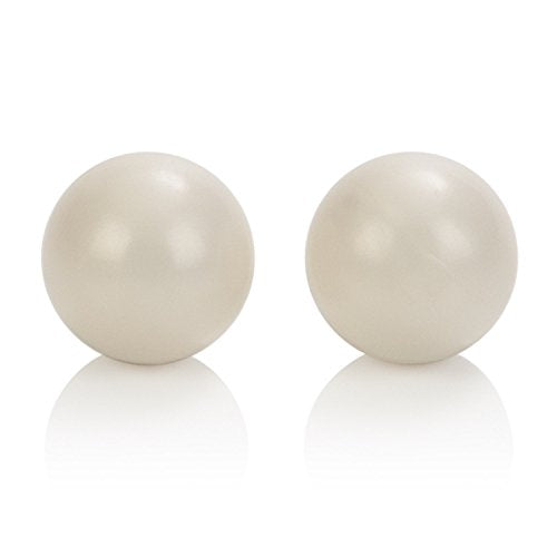 Calexotics Pleasure Pearls - Ben Wa Balls - Vaginal Kegel Weights - Pelvic Floor Exercise Set For Women - Adult Sex Toys For Couples - White