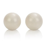 Calexotics Pleasure Pearls - Ben Wa Balls - Vaginal Kegel Weights - Pelvic Floor Exercise Set For Women - Adult Sex Toys For Couples - White