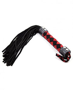 Plesur 15 inches Leather Flogger Black Red(D0102H50L37)