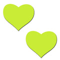 Pastease Hearts Glow In The Dark Neon Yellow