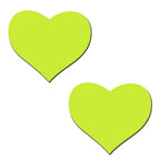 Pastease Hearts Glow In The Dark Neon Yellow