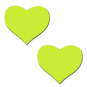 Pastease Hearts Glow In The Dark Neon Yellow