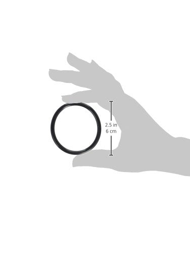 Spartacus Rubber Cock Ring, Black, 2"