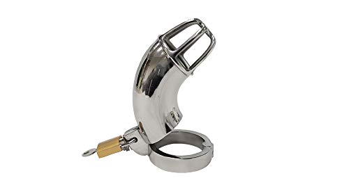 Stainless Cock Cage W/ Padlock Clamshell