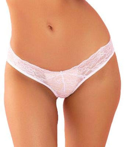 All Tied Up Open Back Panty White S/M