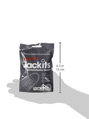 Screaming O Jackits Mansturbation Sleeve In Pop Box, Clear - Solo Toy For Men - Pleasure Enhancer - Male Sex Toy