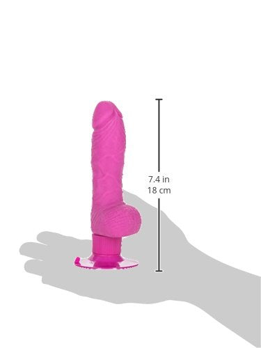 California Exotics Shower Stud Super Stud Pure Skin Vibrating Waterproof Dildo, Pink, 5 Inch
