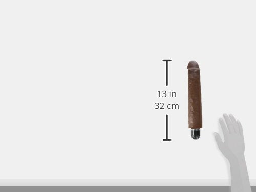 King Cock 10In Vibrating Stiffy Brown