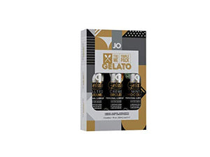 System Jo Tri-Me Triple Pack Classics - Jo'S Gelato Decadent Dessert Flavors - Mint Chocolate, Cr?me Brul?e And Salted Caramel Personal Flavored Lubricants- 3 Bottles - 1 Ounce / 30 Ml. Each