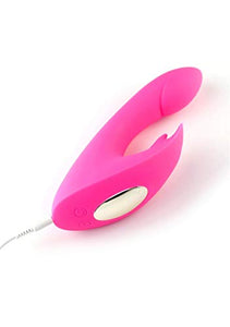 Leah Usb Rechargeable Silicone 10-Function Rabbit Vibrator - Pink