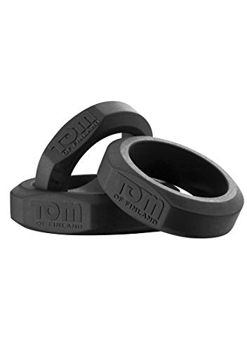 Tom Of Finland 3 Piece Silicone Cock Ring Set