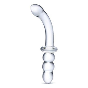 8&quot;  Ribbed G-Spot Glass Dildo