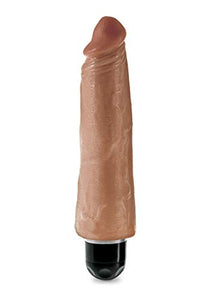 King Cock 8 Inch Vibrating Stiffy - Tan