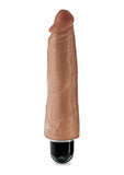 King Cock 8 Inch Vibrating Stiffy - Tan