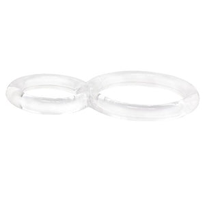 Screaming O Ofinity Cock Ring, Clear - Double Cock Ring - Penis Ring, Stretchy, Comfortable Pleasure Ring - Couple Sex Toys, Dic