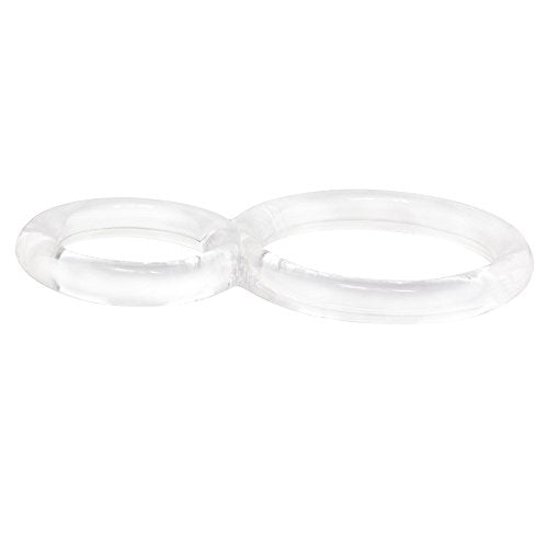 Screaming O Ofinity Cock Ring, Clear - Double Cock Ring - Penis Ring, Stretchy, Comfortable Pleasure Ring - Couple Sex Toys, Dic
