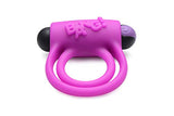 Bang! Silicone Cock Ring & Bullet W/ Remote Purple