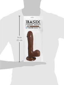 Pipedream Basix 7.5-Inch Suction Cup Dong, Brown