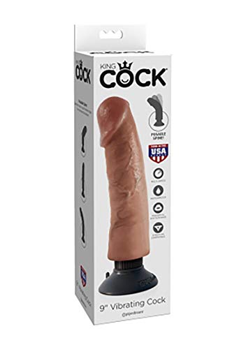 King Cock 9In Vib Cock Tan