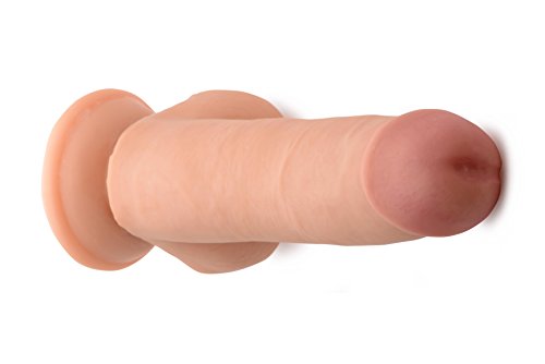 Xr Play Hard 8 Inch Ultra Real Dual Layer Suction Cup Dildo, Skin Color, Flesh