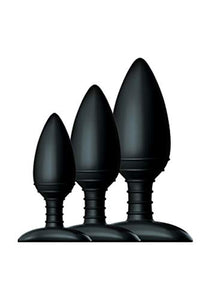 Nexus Butt Plug Trio 3 - Solid Silicone Black