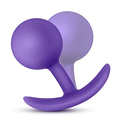 Blush Luxe - Satin Smooth Silicone Wearable Anal Hollow With Jiggle Ball Vibra Plug Sex Toy - Purple