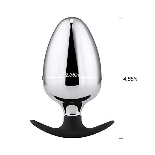 Romi Large Massive Metal Anal Plug Personal Massager For Unisex Provide A Full Feeling Designed For Experienced Or Intermediate Players (Small)