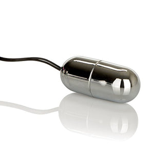 Calexotics Power Play Wired Remote Control Bullet Vibrator - Waterproof Sex Toys For Couples - Adult Vibe Egg Massager - Silver