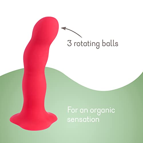 Fun Factory Adult Toys - Suction Cup Dildo And Strapon Adult Sex Toy - Dildo For Women, Men And Couples (Bouncer Red)