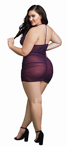 Dg Stretch Mesh Chemise Plum Q