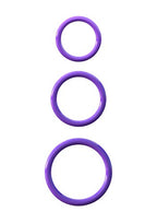Pipedream Fantasy CRingz Silicone 3 Piece Stamina Set  Purple  1 Pound