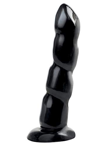 Basix Rubber Works 8-Inch Twist N Shout With Suction Cup Dong Black