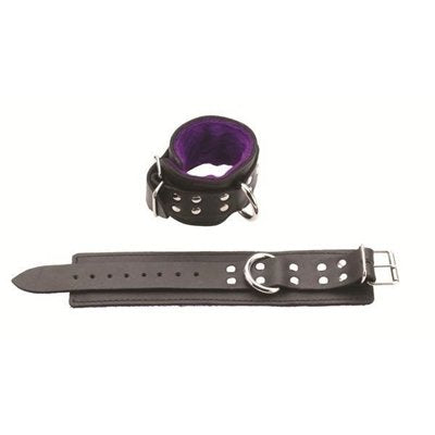 Spartacus Purple Fur Line Restraints, Wrist