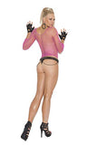 Elegant Moments Sexy Fence Net Long Sleeve Cami Top One Size Hot Pink