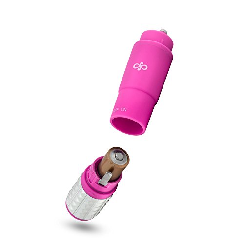 Rose Revitalize Massage Kit - Massager, Clitoral, External Massager Vibrator - 3 Ultrasilk Smooth Puria Silicone Attachments For Pleasure, Stress Relief - Waterproof - Pocket Sized - Pink