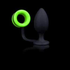 Glow Butt Plug W/ Cock Ring Glow In The Dark